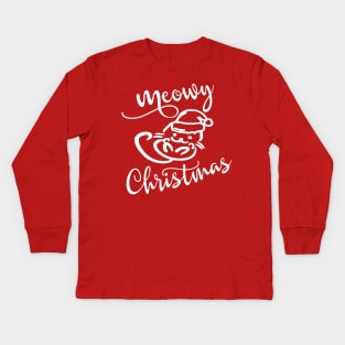Meowy Christmas Kids Long Sleeve T-Shirt